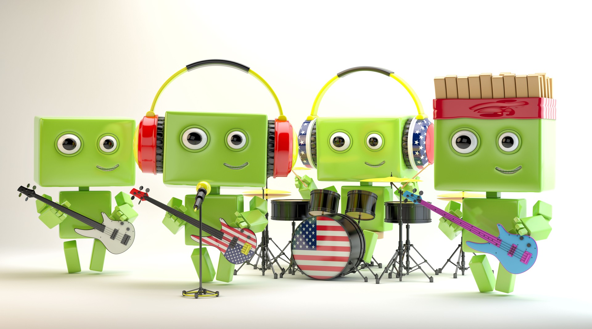 Groupe de musique joue créatif